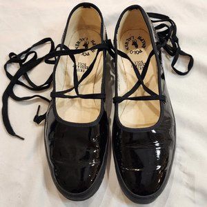 Polo Ralph Lauren | Patent Leather Lace Up Ballet Flats